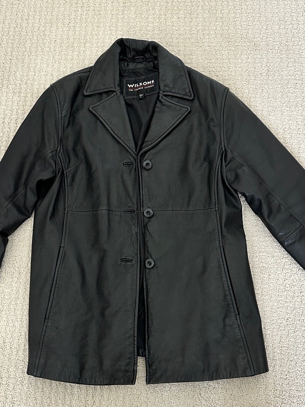 VINTAGE 1986 EXCELLENT CONDITION Wilsons Leather Black Men's Leather Jacket
